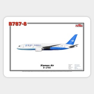 Boeing B787-8 - Xiamen Air (Art Print) Sticker